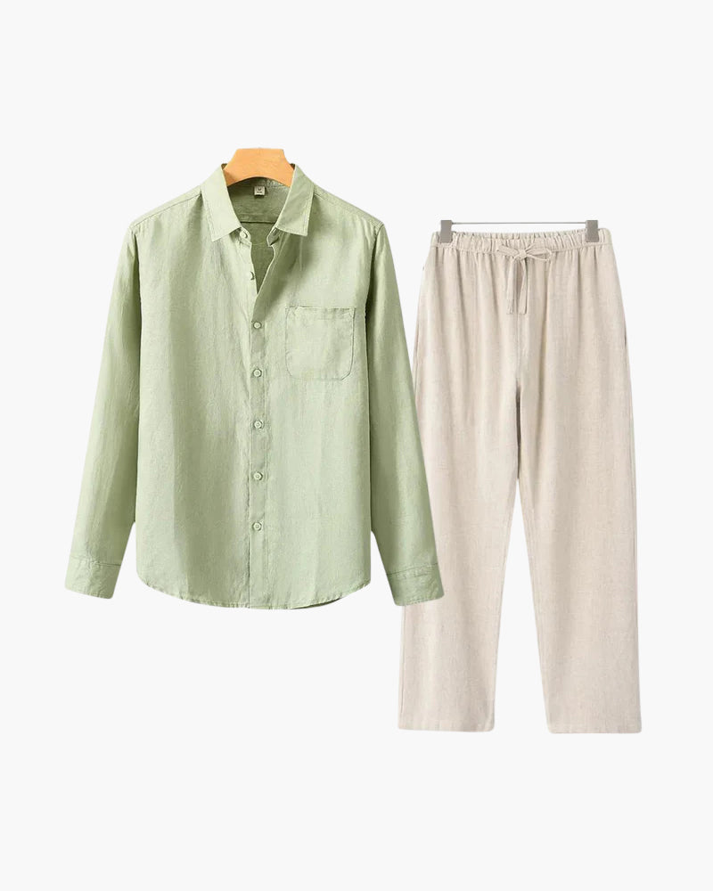 Thamestrade Linen Set Long Sleeve