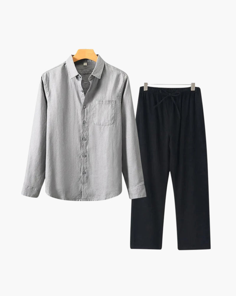 Thamestrade Linen Set Long Sleeve