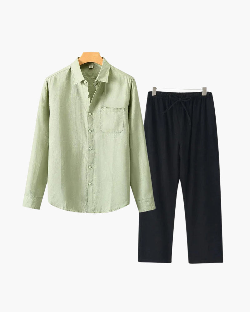 Thamestrade Linen Set Long Sleeve
