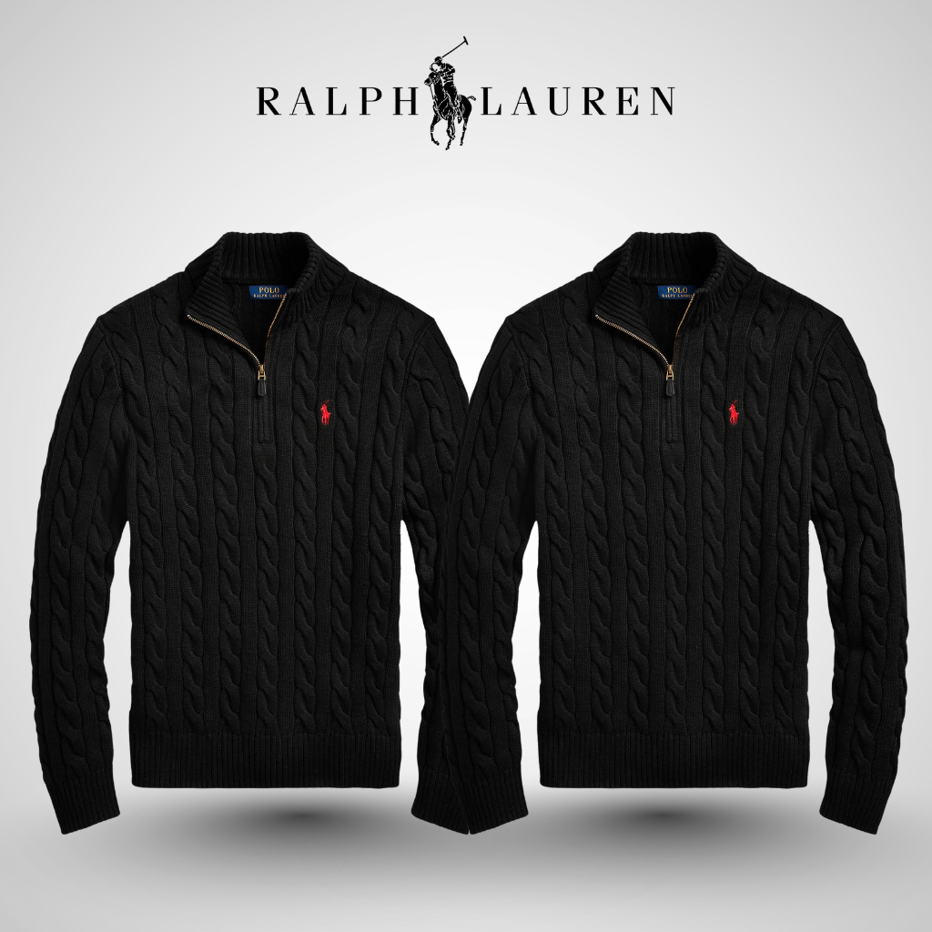 Twisted zip-up 1/4 in premium cotton RL