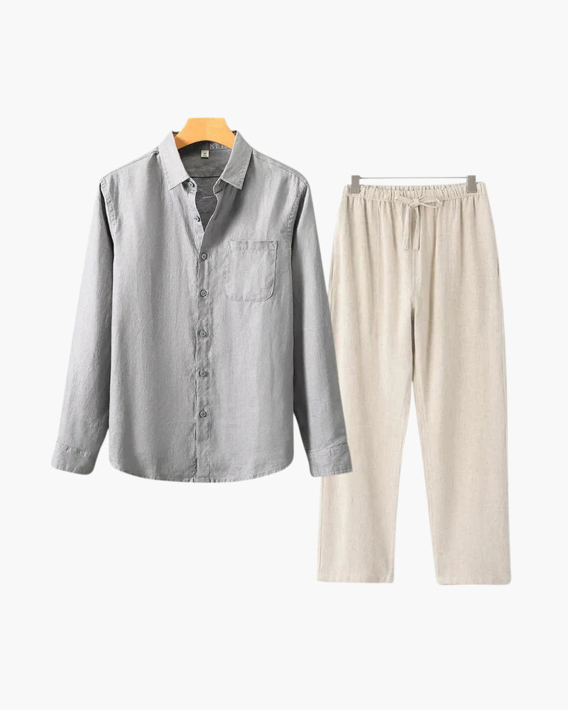 Thamestrade Linen Set Long Sleeve