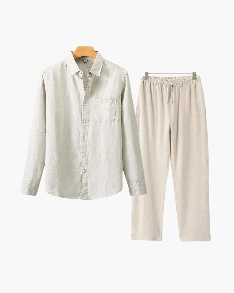 Thamestrade Linen Set Long Sleeve