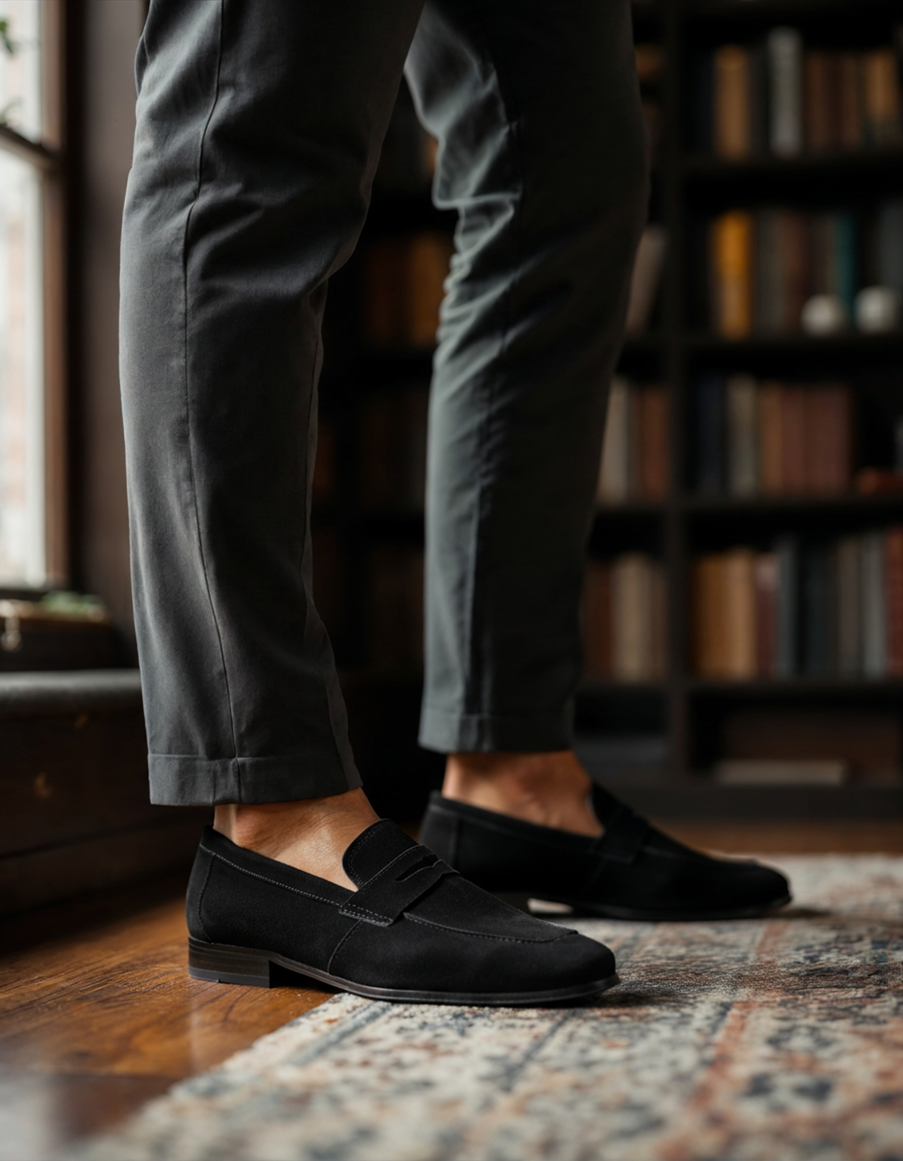 Thamestrade  Suede Penny Loafers