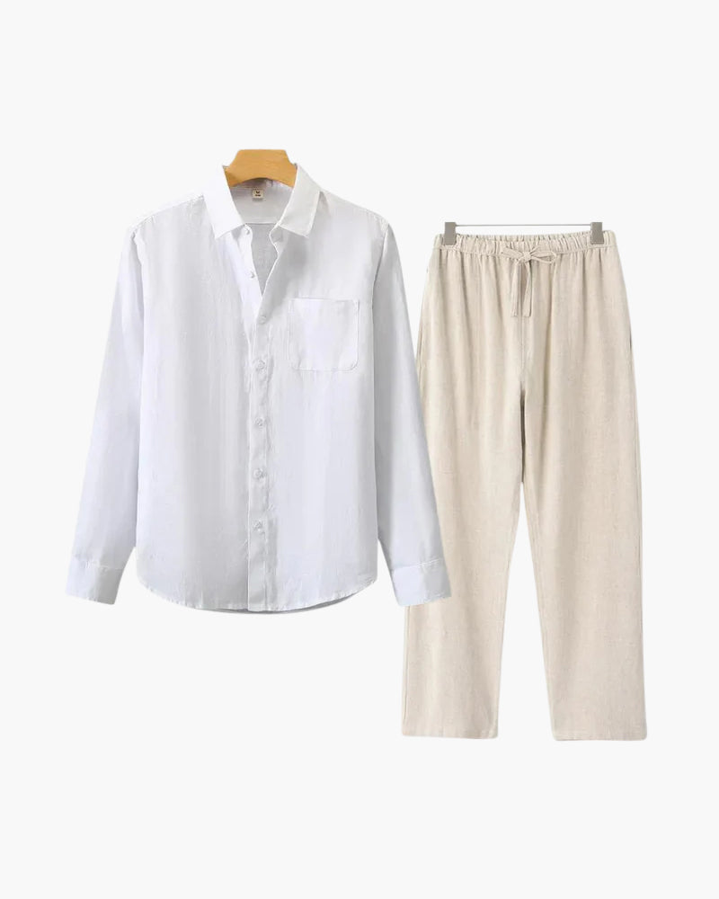 Thamestrade Linen Set Long Sleeve