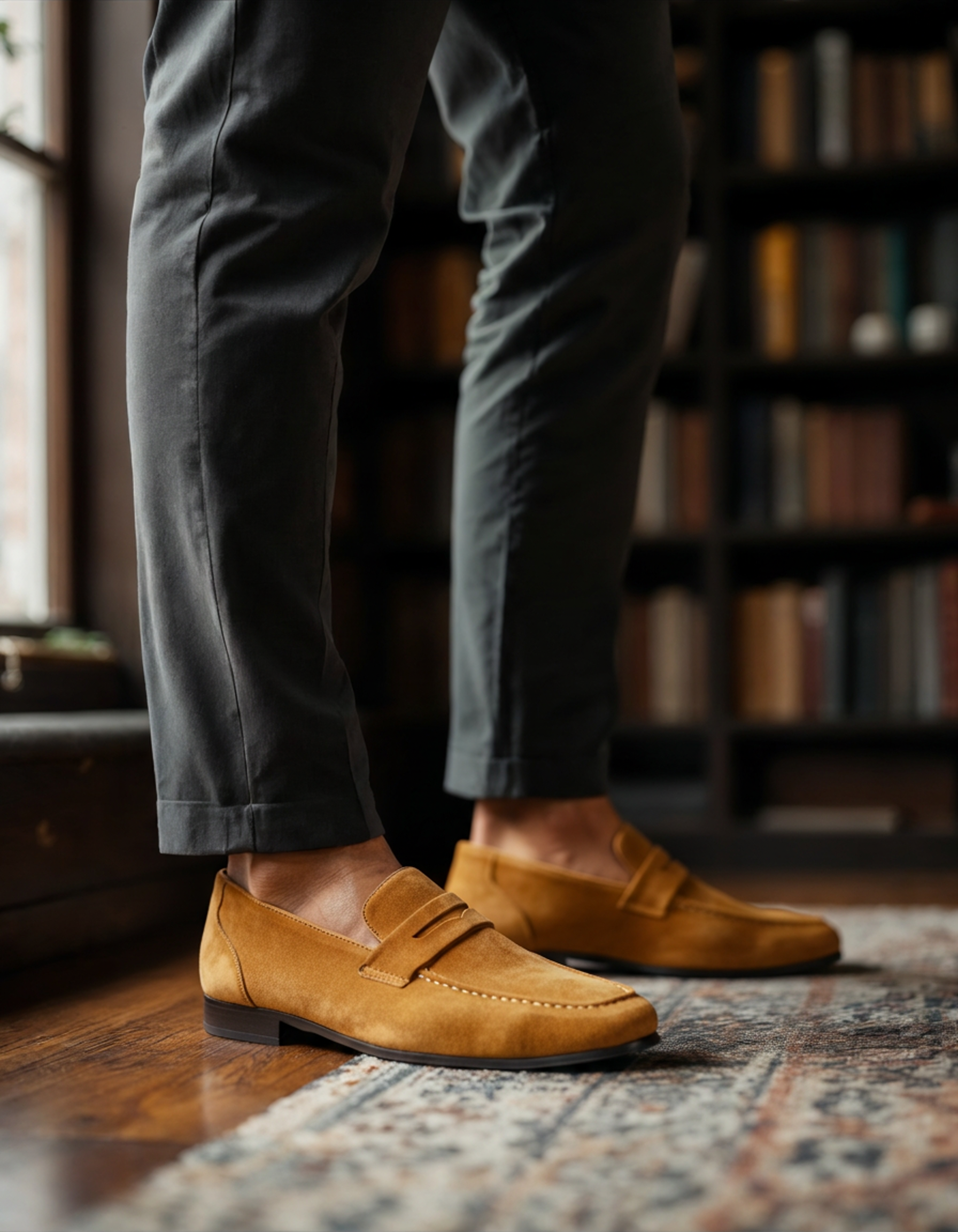 Thamestrade  Suede Penny Loafers