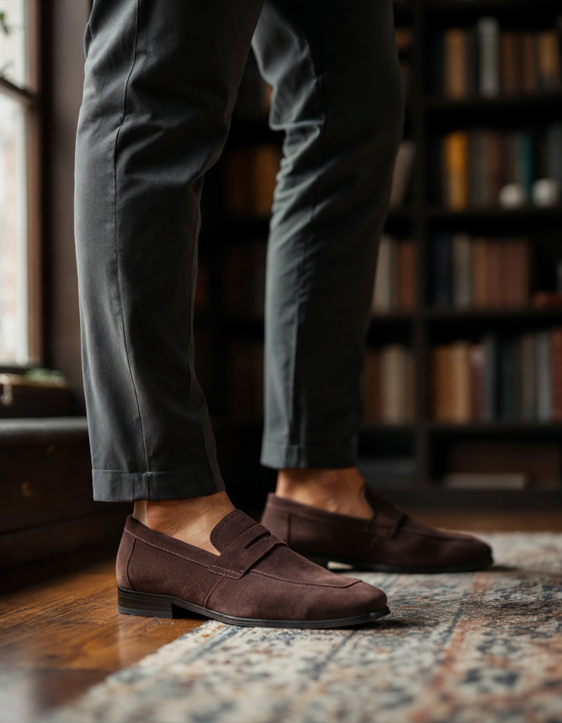 Thamestrade  Suede Penny Loafers