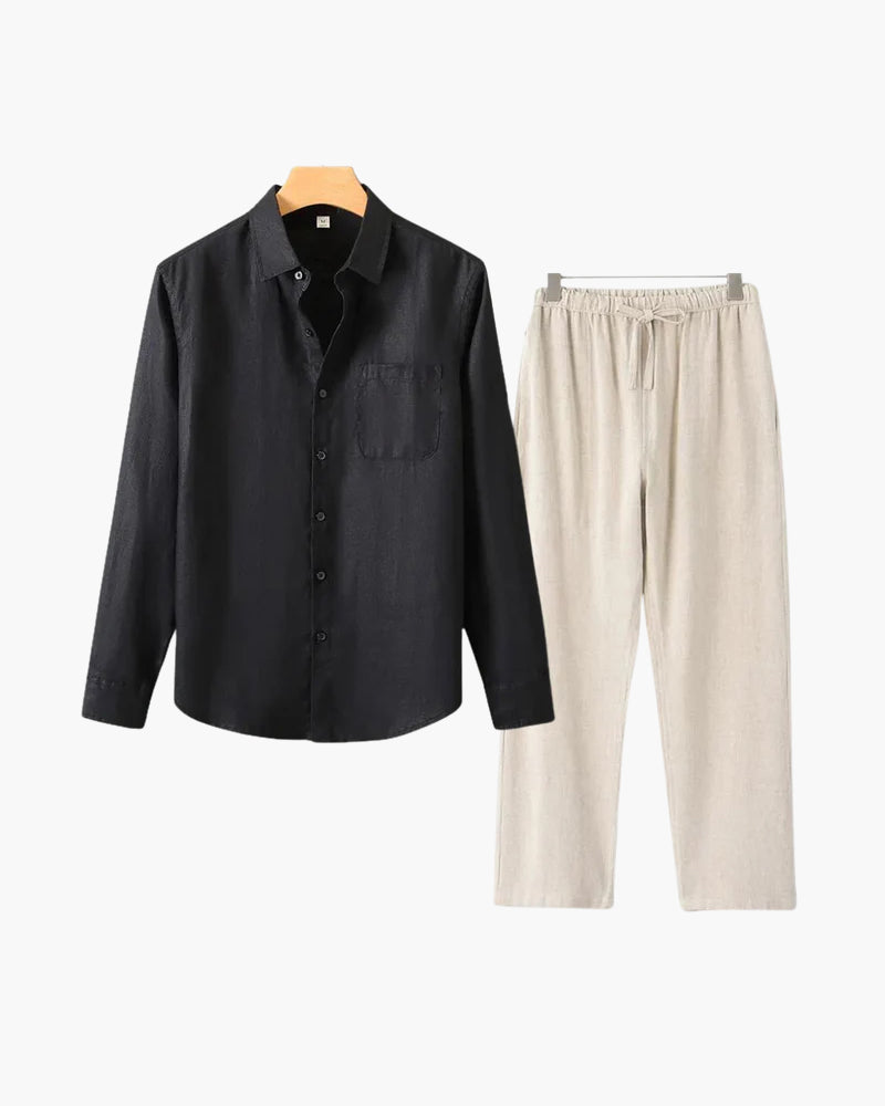 Thamestrade Linen Set Long Sleeve