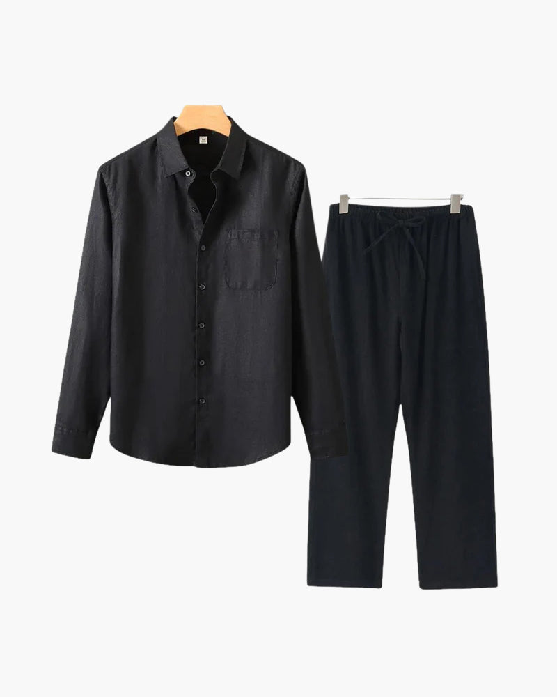 Thamestrade Linen Set Long Sleeve