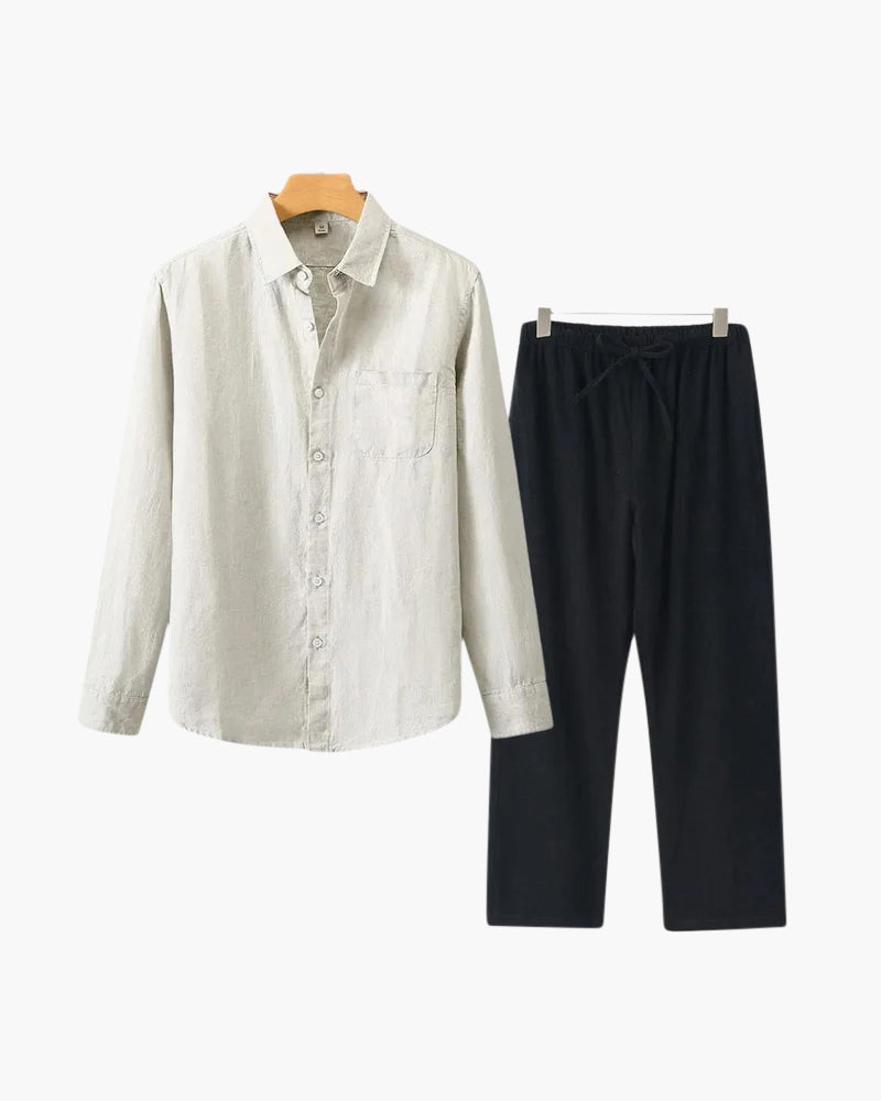 Thamestrade Linen Set Long Sleeve